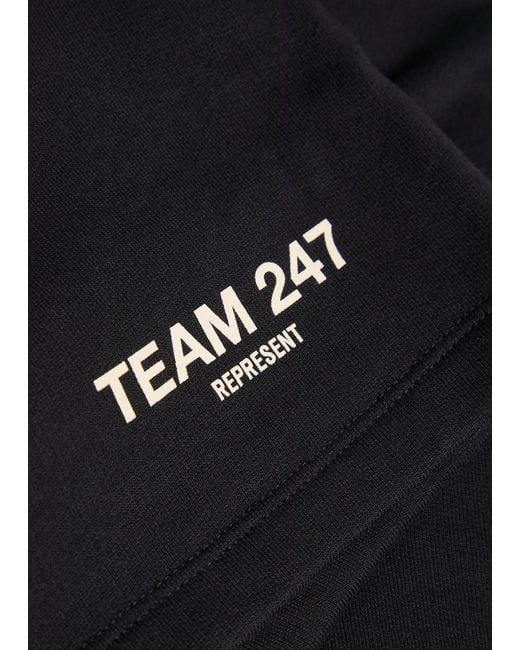 Represent Black Team 247 Cotton Shorts for men