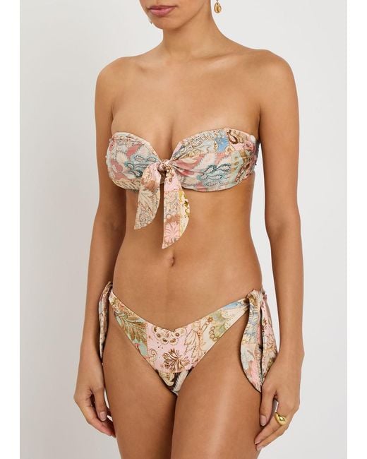 Zimmermann Natural Daylight Printed Bikini Briefs