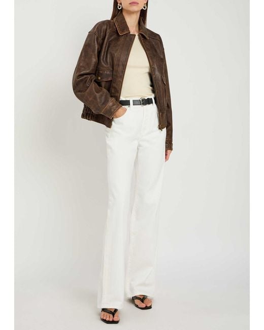 Citizens of Humanity White Annina 33 Wide-Leg Jeans