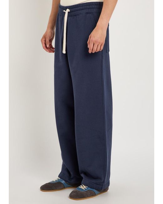 Picante Blue Everyday Wide-Leg Cotton Sweatpants for men