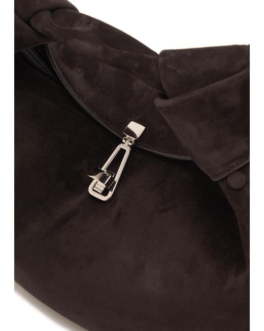 Gabriela Hearst Black Antonia Mini Suede Top Handle Bag