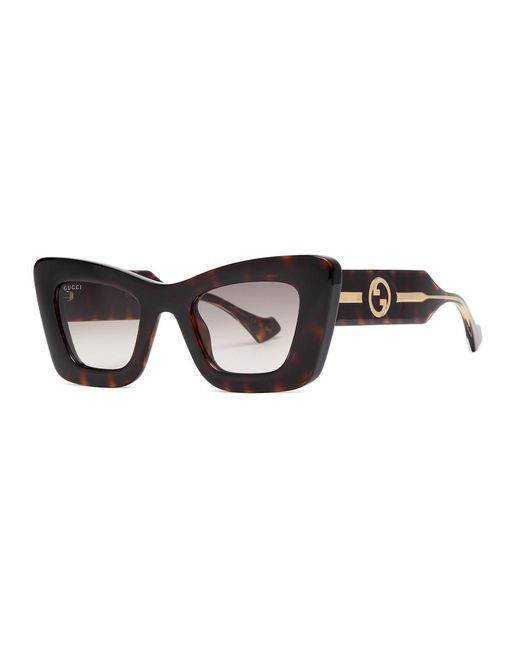 Gucci Brown Cat-Eye Sunglasses for men