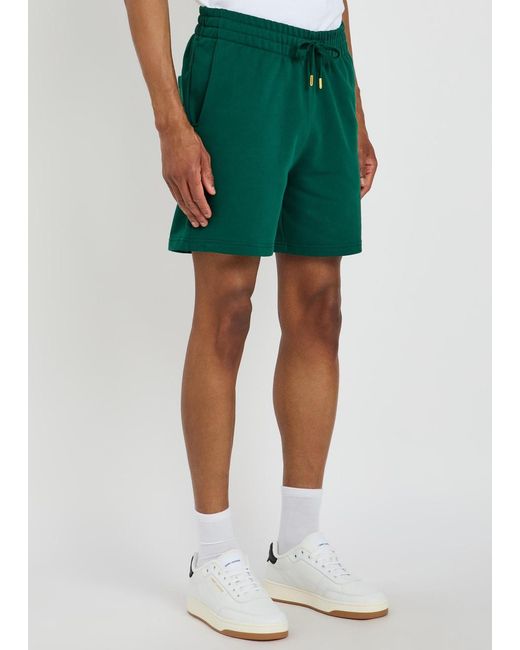 Casablanca Green Logo Cotton Shorts for men