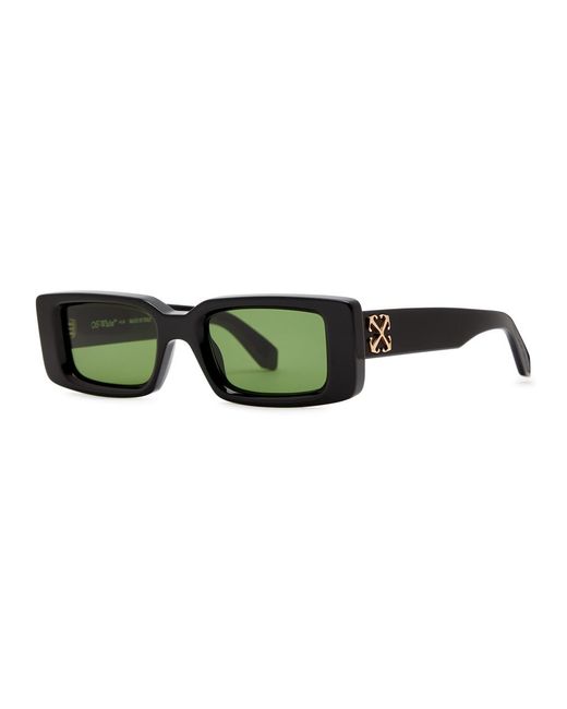 Off-White c/o Virgil Abloh Green Arthur Rectangle-frame Sunglasses for men