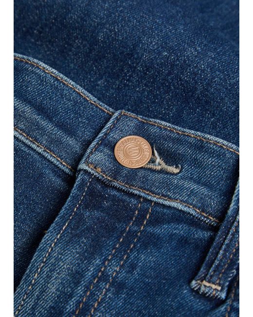 Mother Blue The Mid Rise Rambler Stretch-Denim Jeans