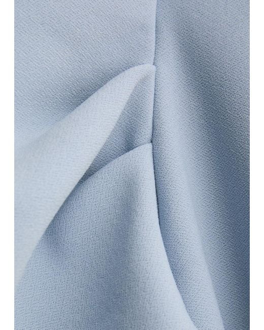 Bec & Bridge Blue Karina Tuck Ruched Midi Dress