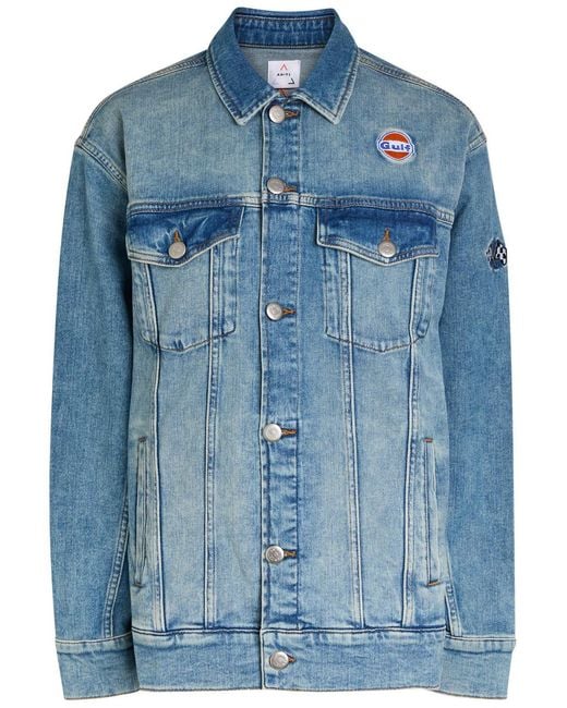 AN-Y1 Blue Star Logo-Embroidered Stretch- Jacket