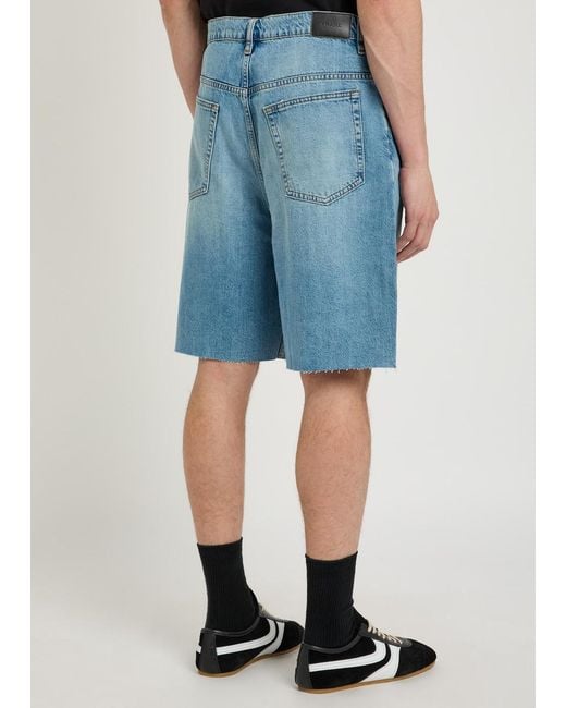 FRAME Blue Baggy Denim Shorts for men