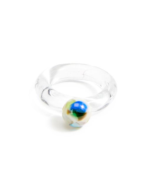 SANDRALEXANDRA Blue Bolita Glass Ring