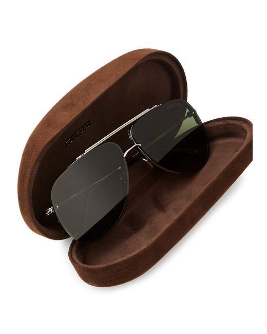 Tom Ford Green Leon Aviator-style Sunglasses for men