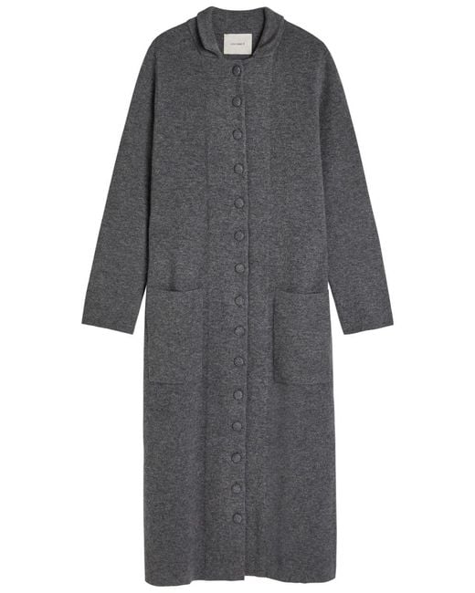 Lisa Yang Gray Rhea Cashmere Cardigan Coat