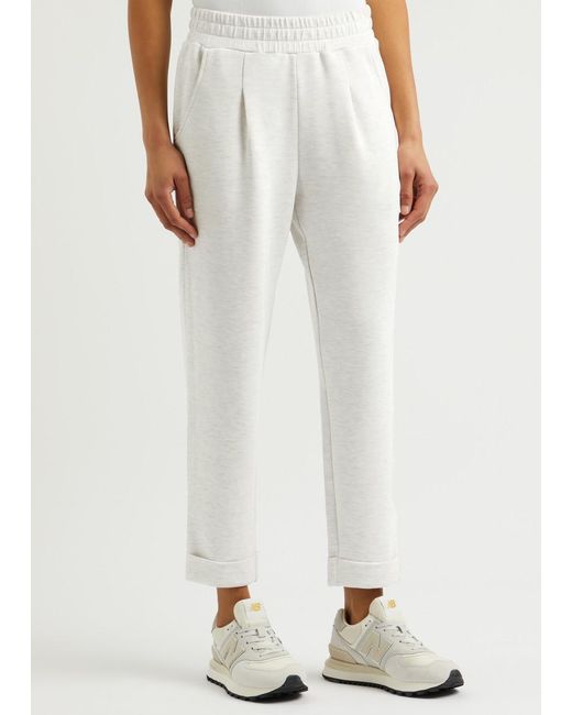 Varley White The Rolled Stretch-Jersey Sweatpants