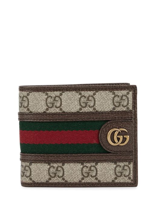 Gucci Gray Ophidia gg Leather Wallet for men