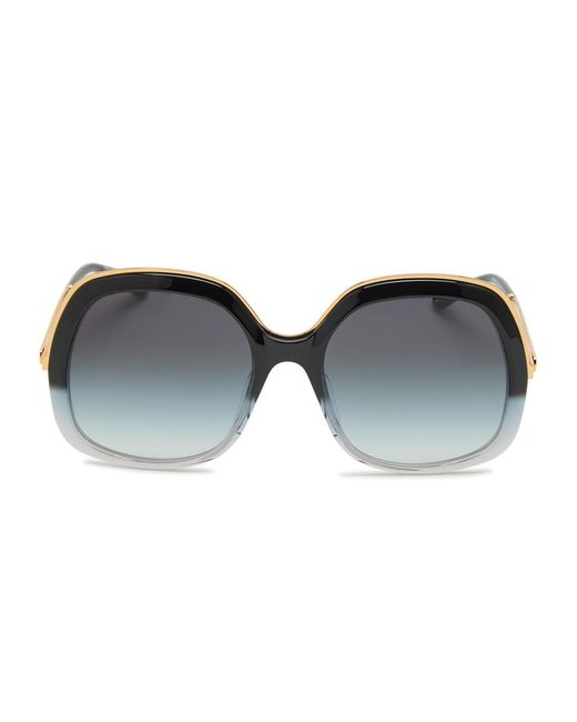 Chloé Gray Oversized Square-Frame Sunglasses