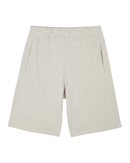 KENZO White Logo-print Cotton Shorts for men