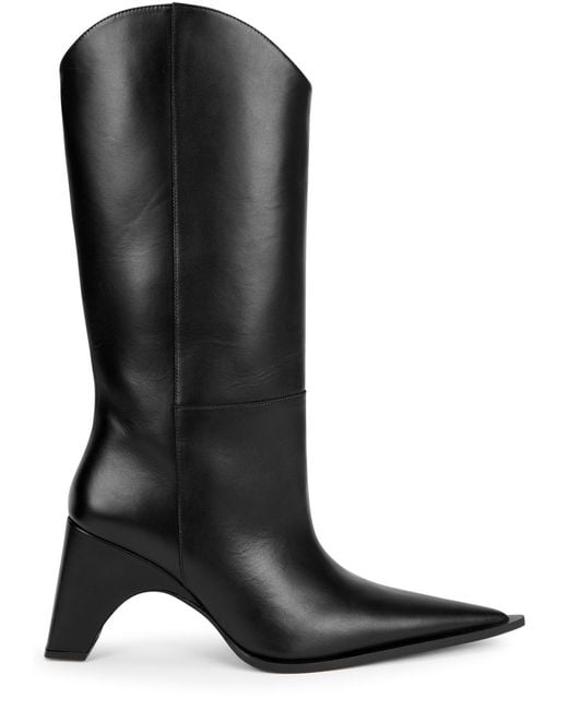 Coperni Black Bridge 90 Leather Mid-calf Boots