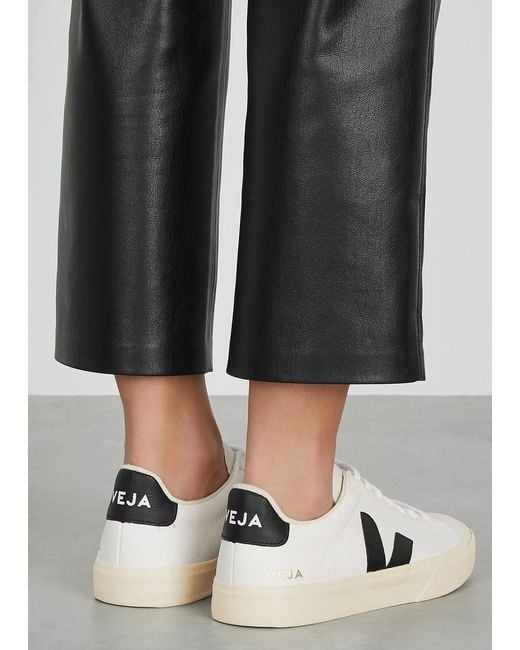 Veja White Campo Leather Sneakers, Sneakers, Grained Leather