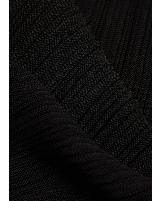 Balmain Black Layered Textured Close-Knit Top
