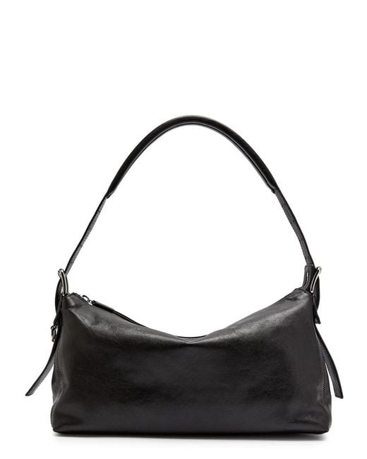 Lemaire Black Belted Baguette Leather Shoulder Bag