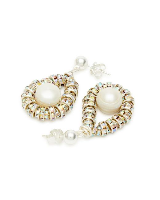 PEARL OCTOPUSS.Y White Pearl Octopuss. Y Tiny Oyster Embellished Drop Earrings