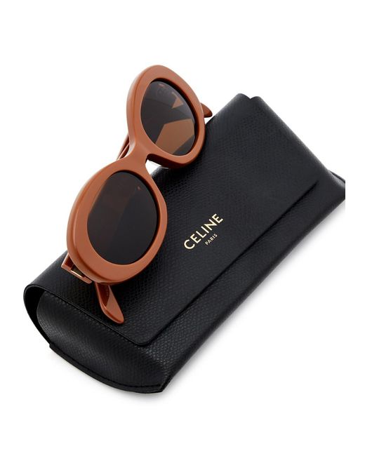 Céline Brown Oval-frame Sunglasses