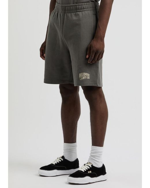 BBCICECREAM Gray Arch Logo Printed Cotton Shorts for men