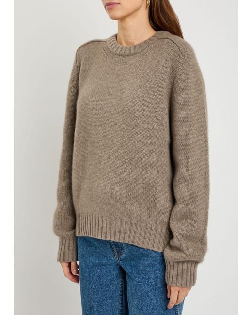 Khaite Brown Mae Cashmere Sweater