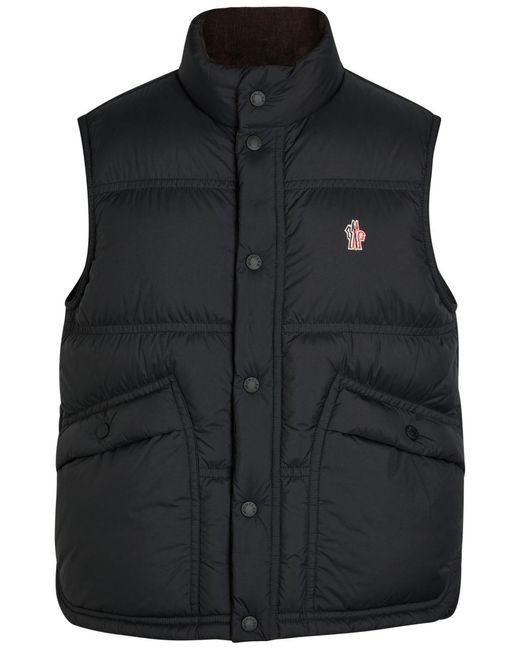 Moncler Black Padded Shell Gilet for men
