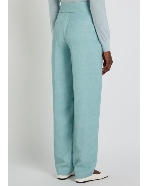 Joseph Blue Aix Tapered-Leg Woven Trousers