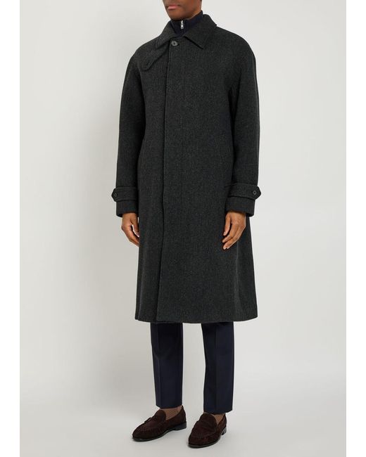 NN07 Black Gibson Wool-Blend Coat for men