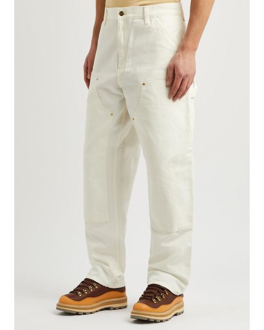 Carhartt White Double Knee Canvas Trousers for men