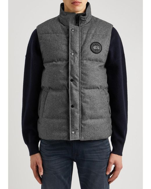 Canada Goose Gray Garson Quilted Wool-blend Gilet for men