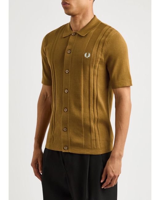 Fred Perry Multicolor Knitted Cotton Shirt for men