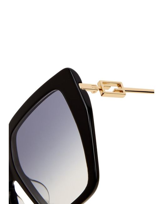 Fendi Black Oversized Sunglasses, Sunglasses, , Lenses