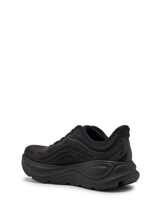 Hoka One One Black Bondi 9 Jacquard Mesh-Knit Sneakers for men