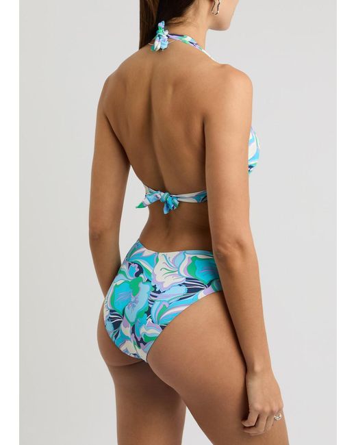 Melissa Odabash Blue Colombia Printed Bikini Briefs