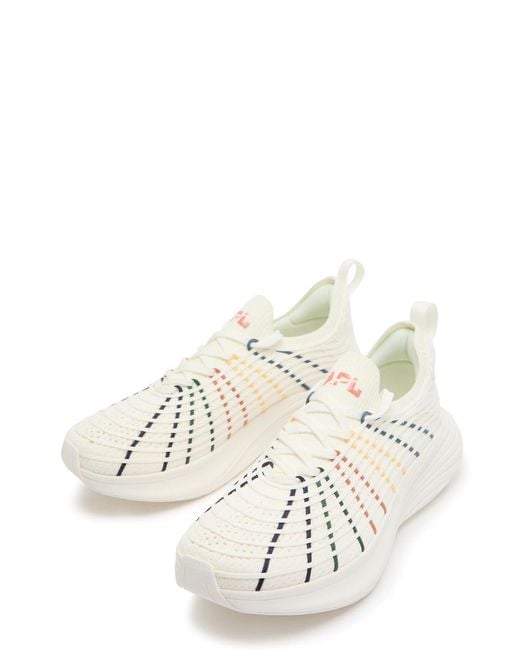 Athletic Propulsion Labs White Techloom Zipline Embroidered Knit Sneakers