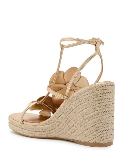 Zimmermann Natural Orchid 110 Metallic Leather Espadrille Sandals