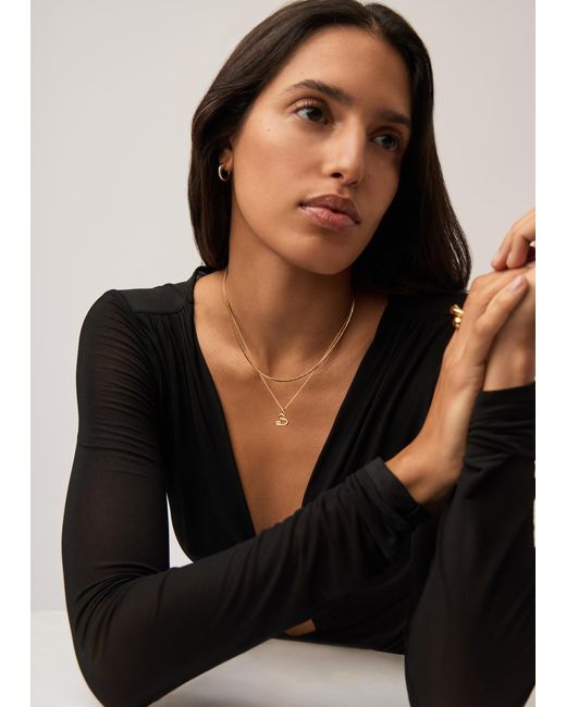 Missoma Metallic Initial S Mini 18Kt Vermeil Necklace