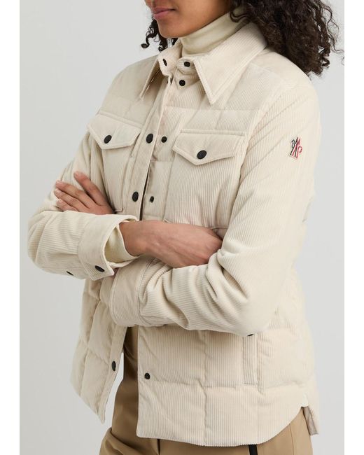 Moncler Natural Logo Quilted Corduroy Jacket