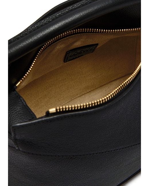 Loewe Black Puzzle Edge Small Leather Top Handle Bag
