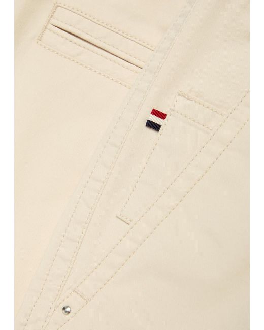 Moncler Natural Straight-Leg Stretch-Cotton Trousers for men