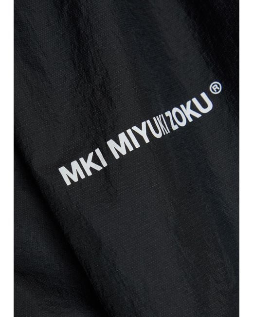 MKI Miyuki-Zoku Black Hyperlight Wind Logo Nylon-Blend Jacket for men