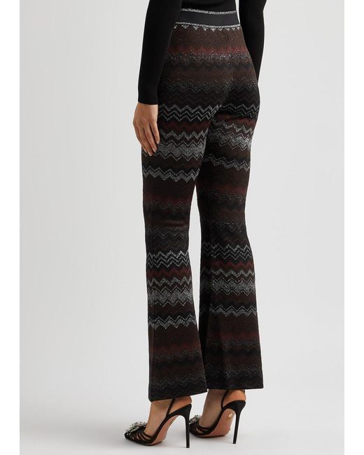 Missoni Black Zigzag-intarsia Fine-knit Trousers
