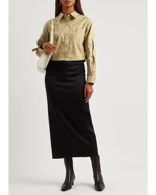 3.1 Phillip Lim Natural Cropped Stretch-cotton Shirt