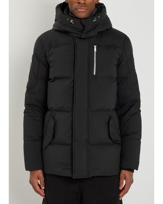 Moose Knuckles Black Everest Padded Shell Jacket for men