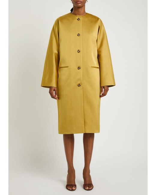 Staud Yellow Liz Satin Coat
