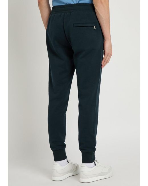 Dolce & Gabbana Blue Logo-Appliquéd Cotton Sweatpants for men