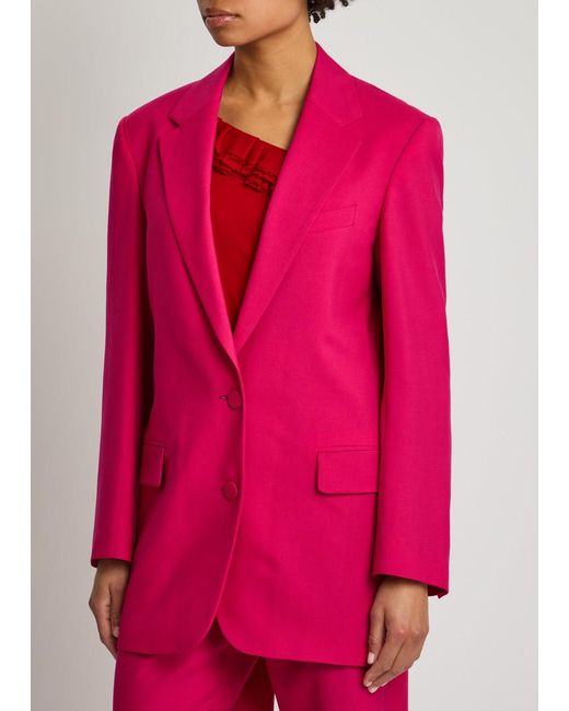 Dries Van Noten Pink Basti Wool-Blend Blazer