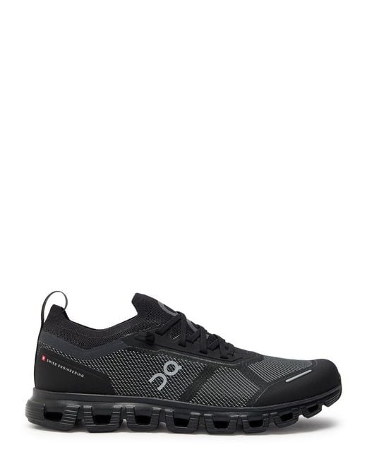 On Shoes Black Cloud 6 Versa Panelled Mesh-Knit Sneakers for men